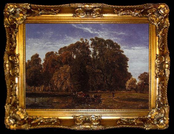 framed  Theodore Fourmois The lake at Beloeil, ta009-2